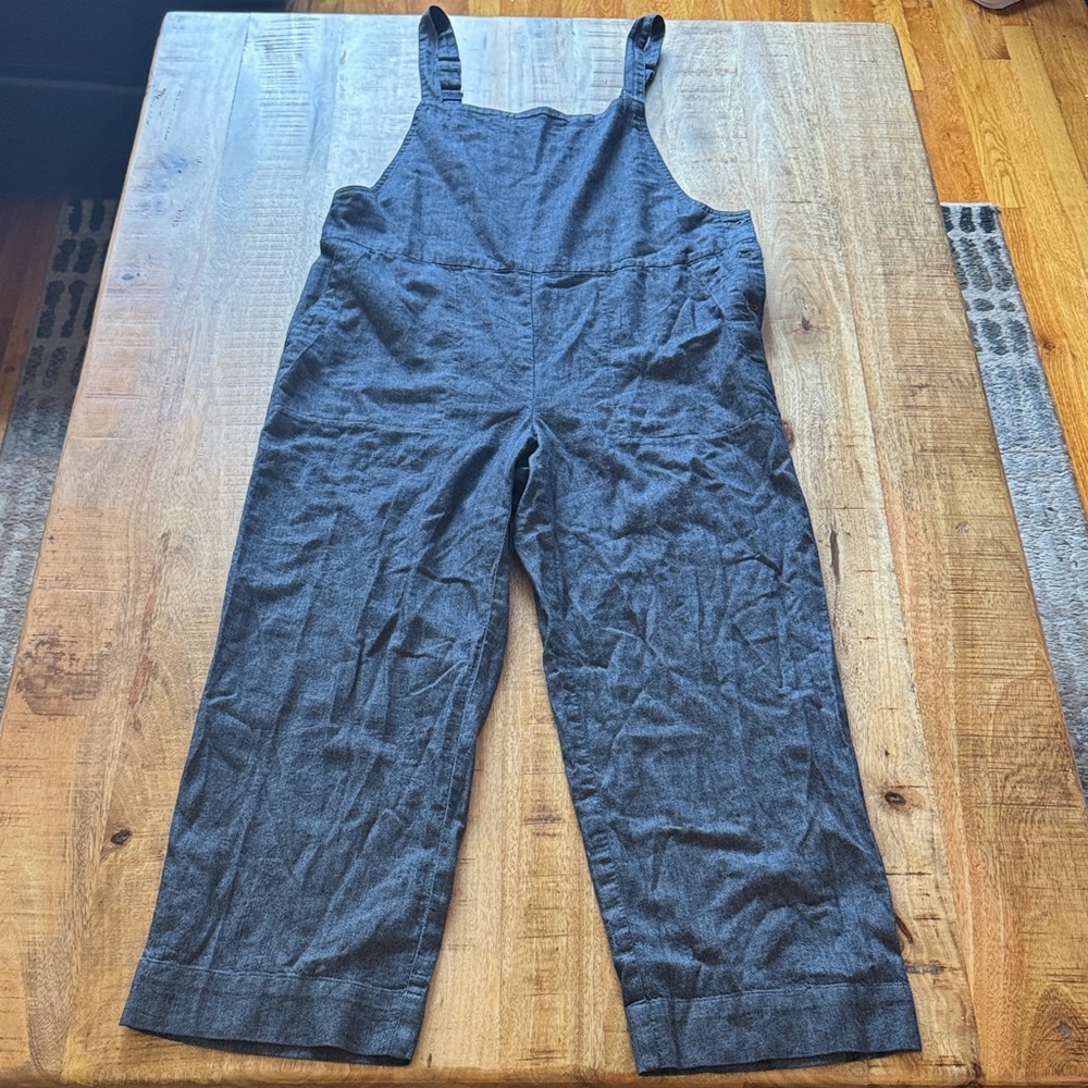 Eileen Fisher denim blue Wide Leg jumper Overalls jumpsuit NWOT petite small